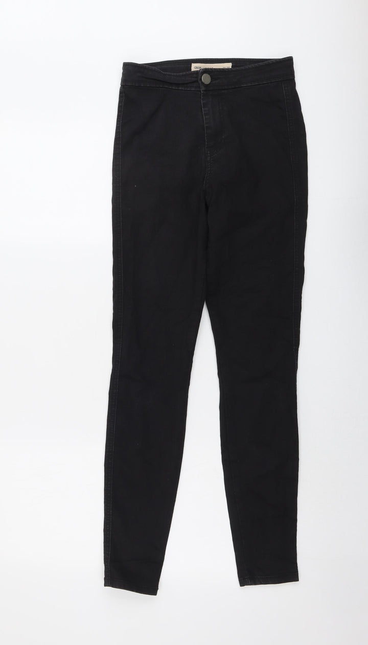 ASOS Womens Black Cotton Skinny Jeans Size 26 in L32 in Regular Button