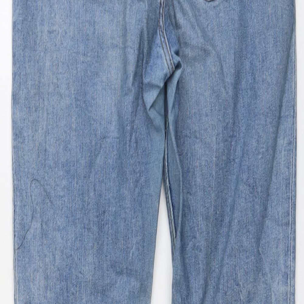 Zara Womens Blue Cotton Skinny Jeans Size 10 L28 in Regular Button