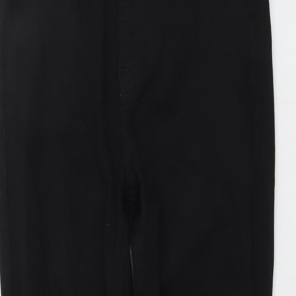 Topshop Womens Black Cotton Skinny Jeans Size 28 L25 in Regular Button