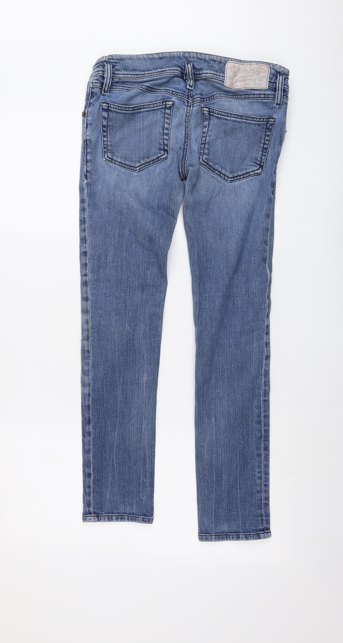 Diesel Womens Blue Cotton Straight Jeans Size 28 in L30 in Regular Button