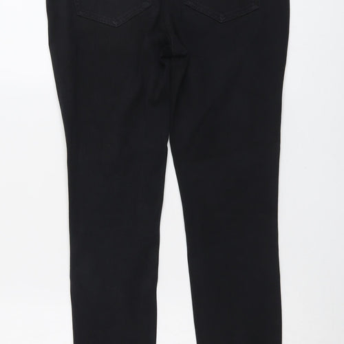 NEXT Womens Black Cotton Skinny Jeans Size 10 L26 in Regular