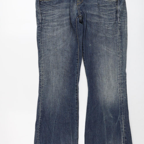 Tommy Hilfiger Womens Blue Cotton Bootcut Jeans Size 32 in L30 in Regular Button