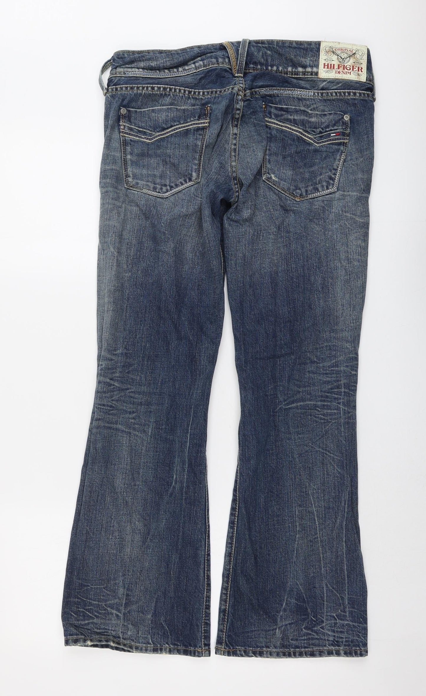 Tommy Hilfiger Womens Blue Cotton Bootcut Jeans Size 32 in L30 in Regular Button