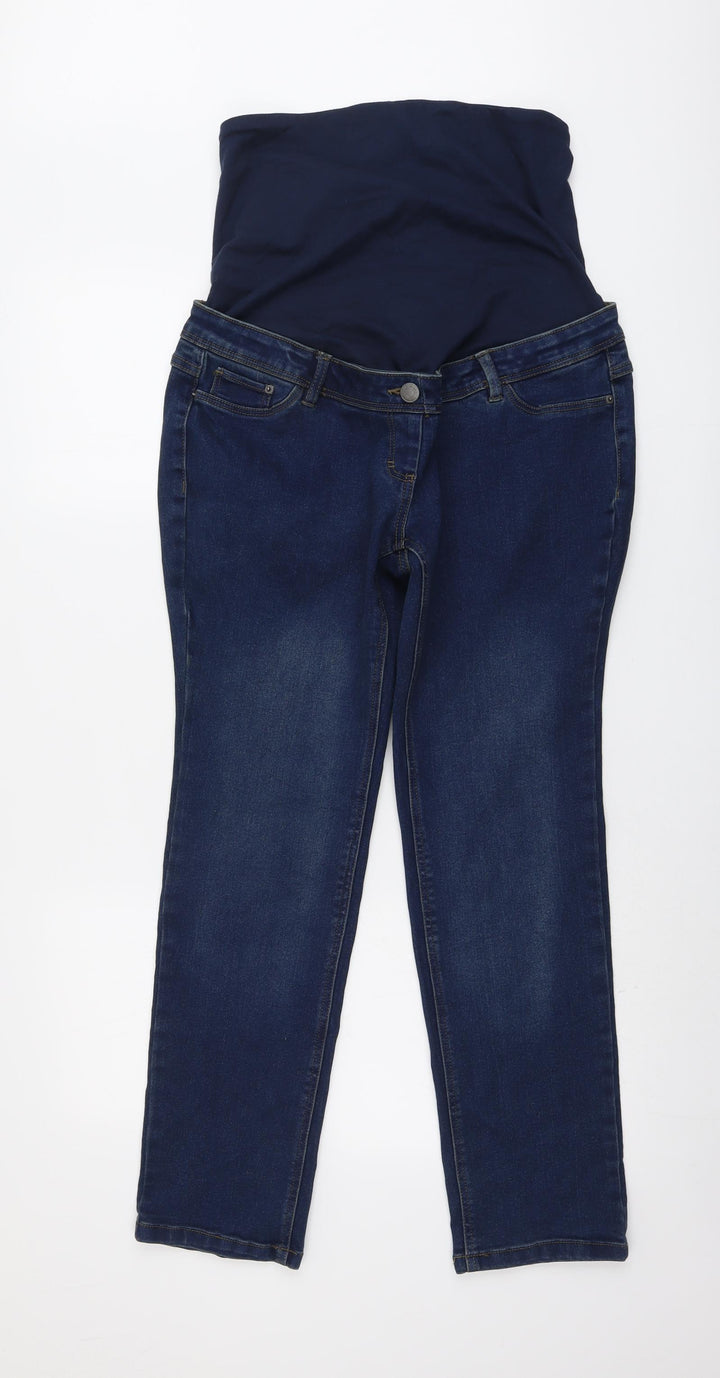 Up2Fashion Womens Blue Cotton Straight Jeans Size 32 in L29 in Regular Button