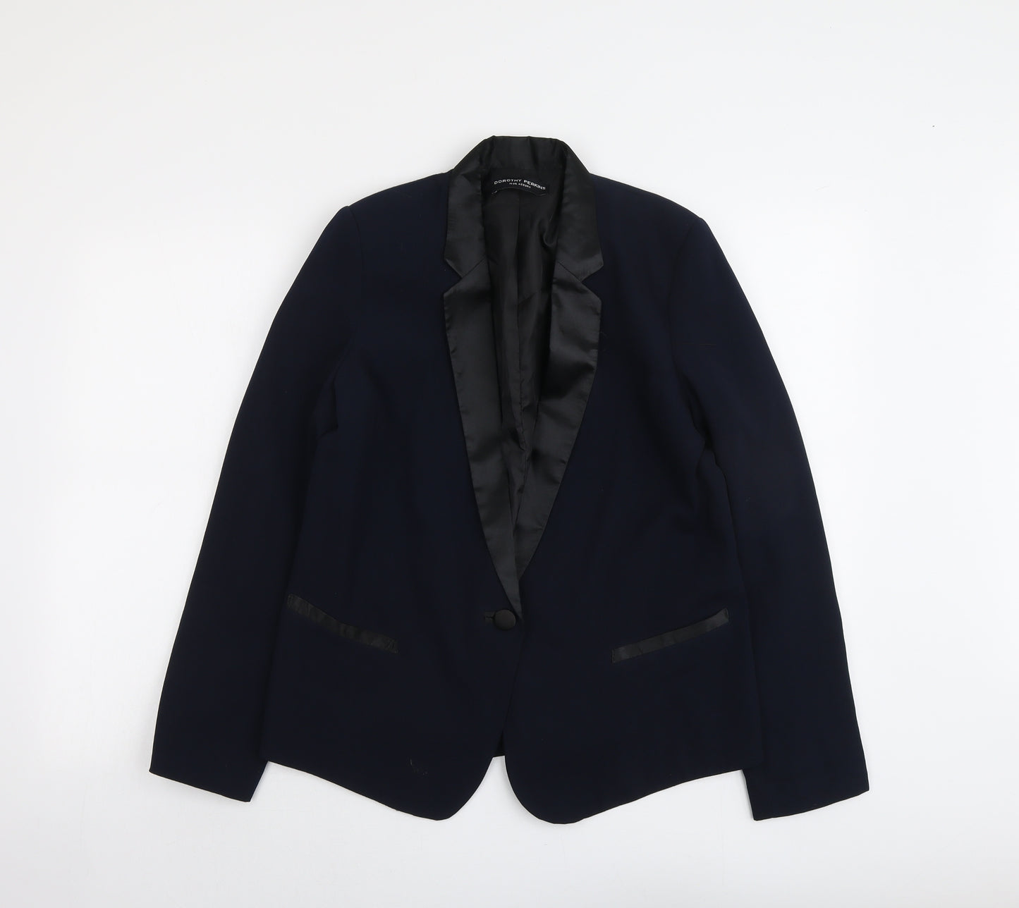 Dorothy Perkins Womens Blue Jacket Blazer Size 14 Button
