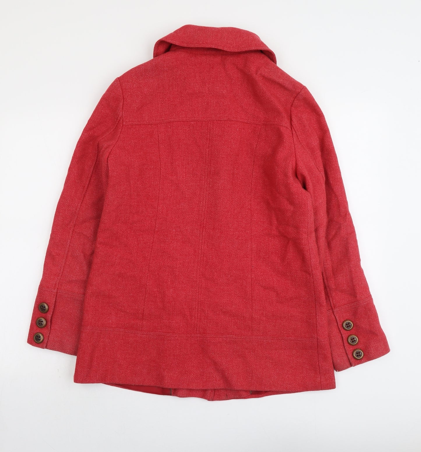 NEXT Womens Red Jacket Size 10 Button