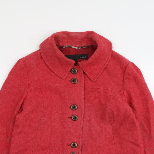 NEXT Womens Red Jacket Size 10 Button