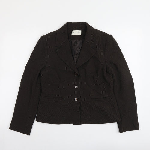 Minuet Womens Brown Jacket Blazer Size 12 Button