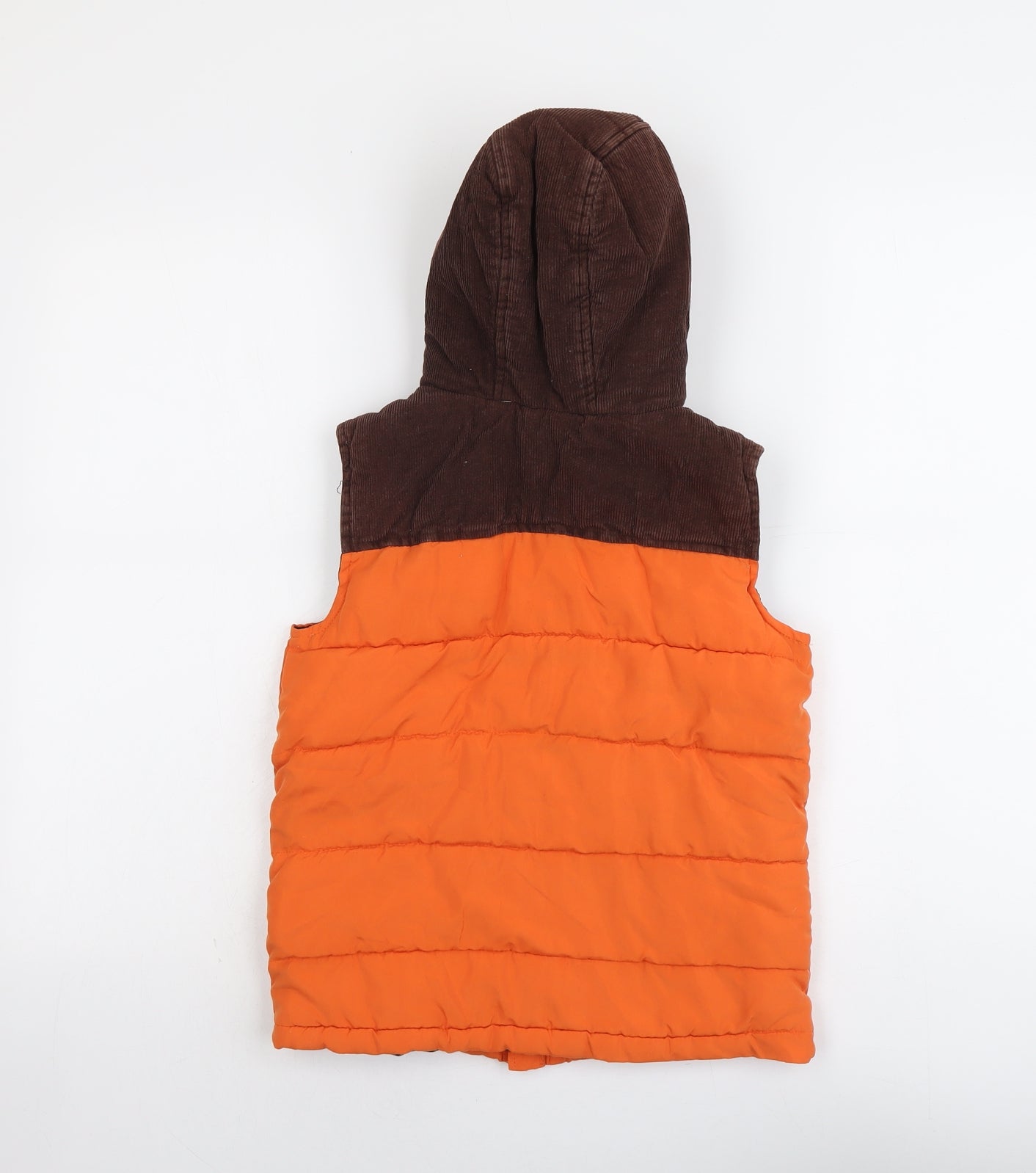 BHS Boys Orange Gilet Jacket Size 6-7 Years Zip