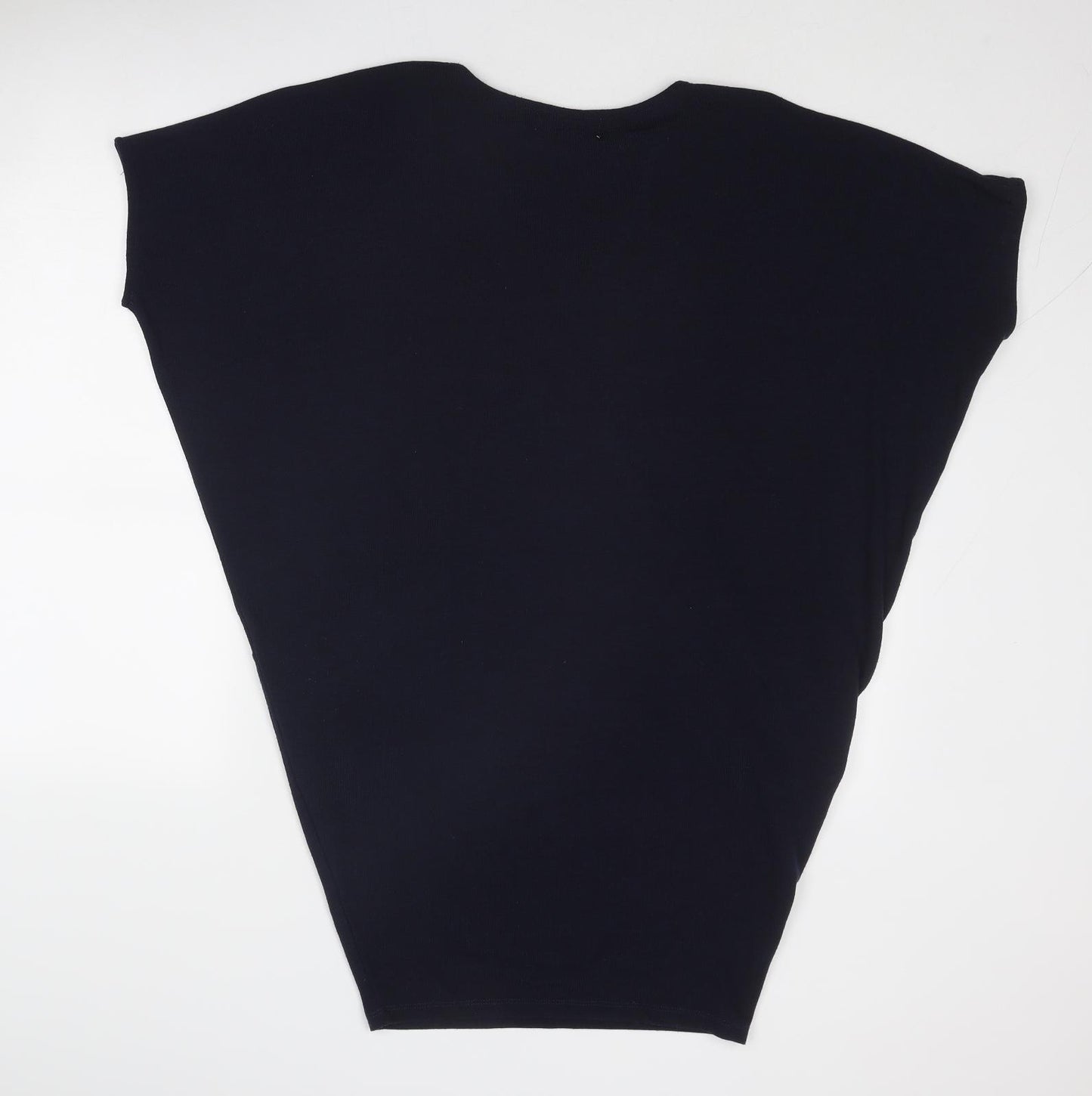 Louche Womens Blue Round Neck Polyester Tunic Jumper Size 8