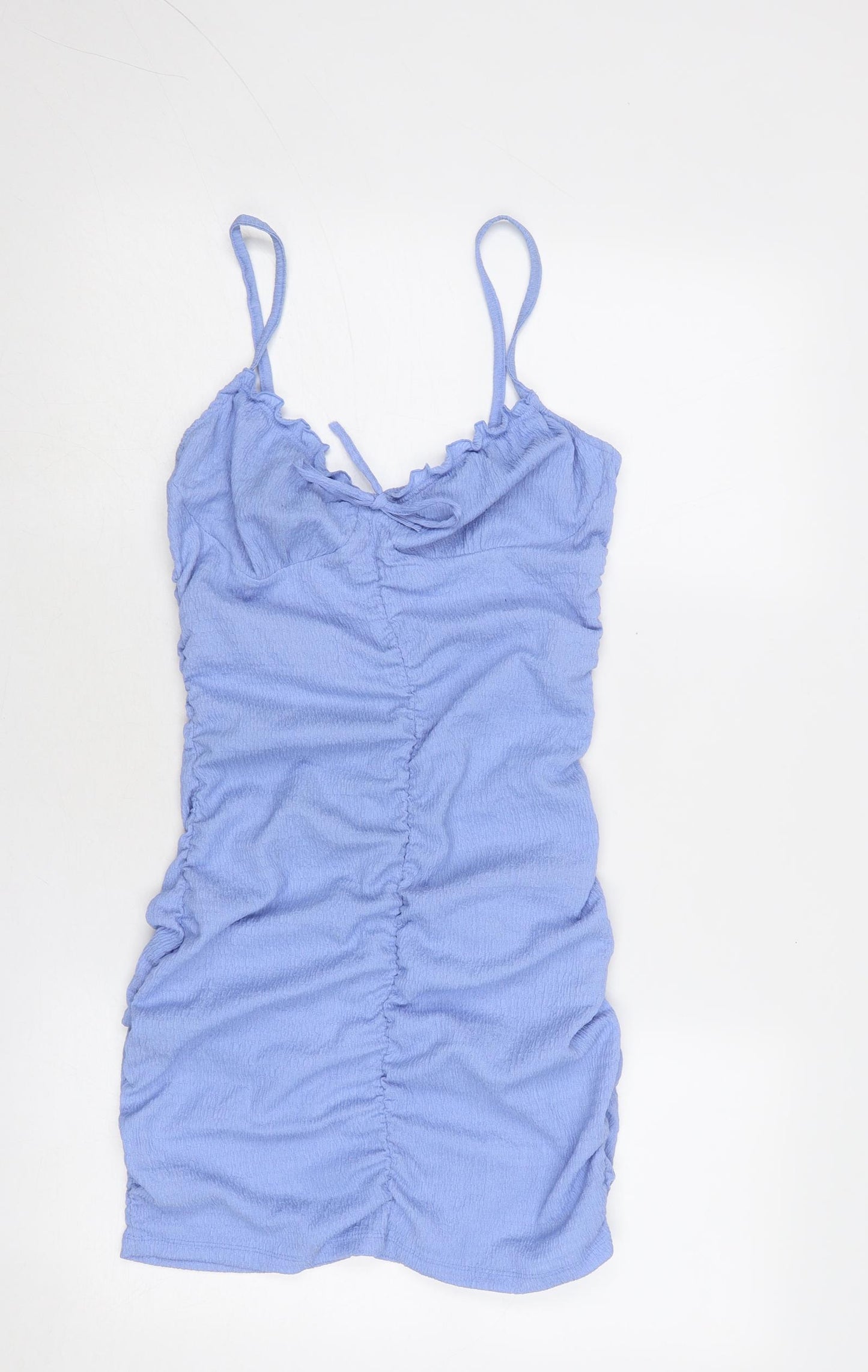 Divided by H&M Womens Blue Polyester Slip Dress Size M V-Neck Pullover