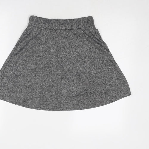 Divided by H&M Womens Grey Polyester Skater Skirt Size S