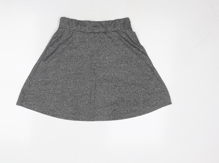 Divided by H&M Womens Grey Polyester Skater Skirt Size S