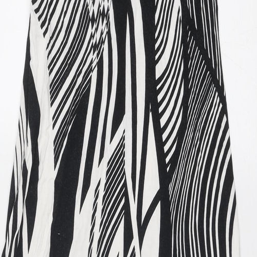 Principles Womens Black Geometric Polyester Maxi Size 14 V-Neck Pullover