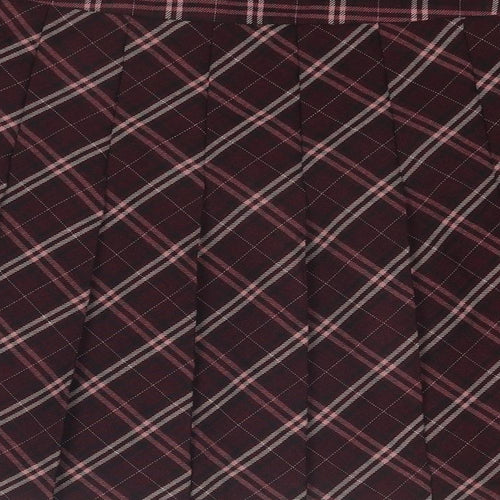 Red Herring Womens Purple Plaid Polyester Pleated Skirt Size 14 Zip