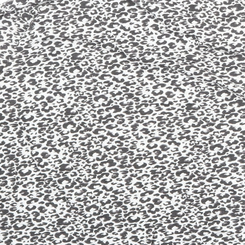 Pastunette Womens Beige Animal Print 100% Cotton Basic Blouse Size 12 Round Neck