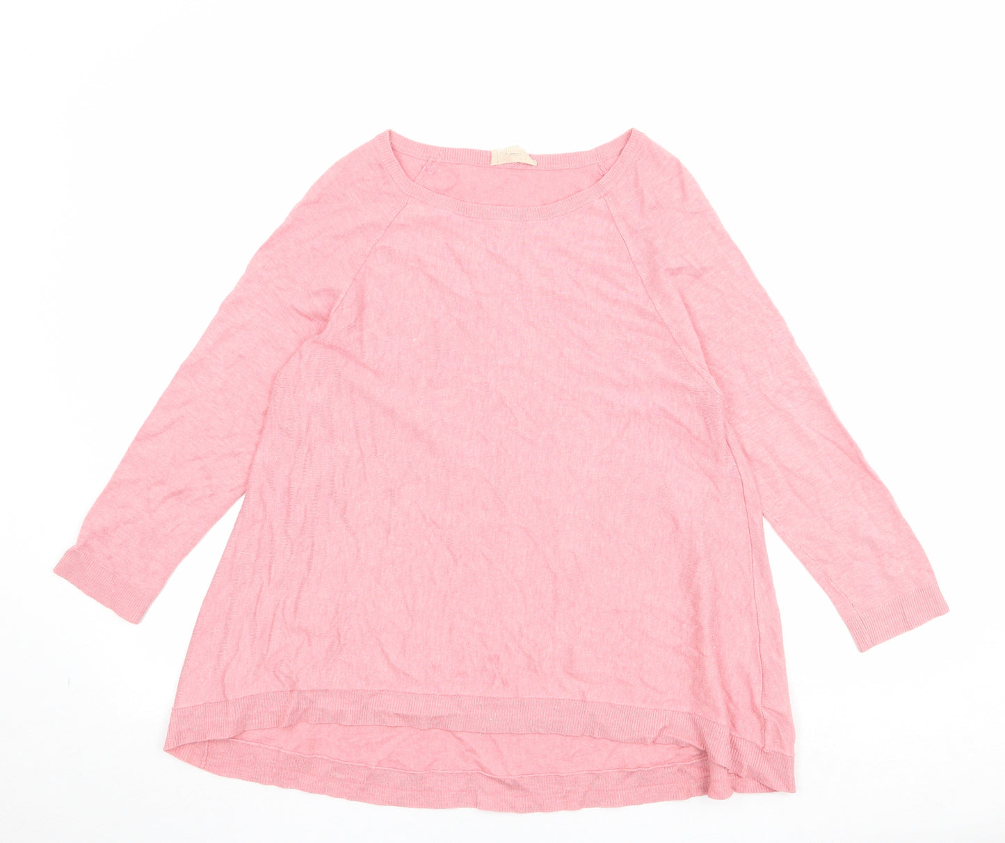 Phase Eight Womens Pink Boat Neck Viscose Pullover Jumper Size 10