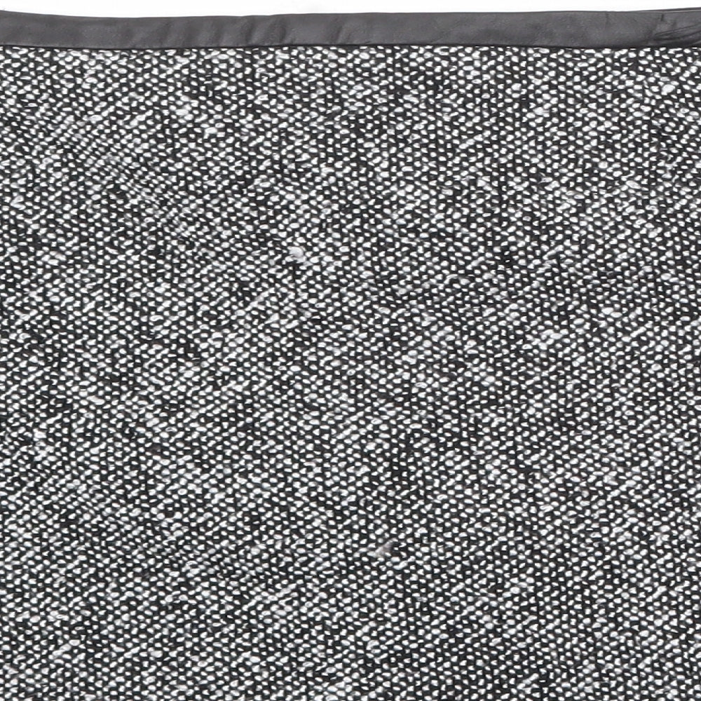 New Look Womens Black Polyester A-Line Skirt Size 16 Zip