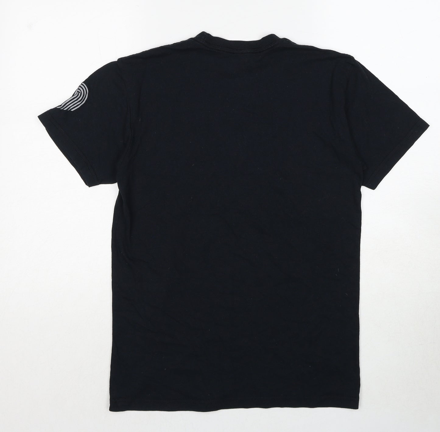 Portland Sear Mens Black Polyester T-Shirt Size S Round Neck