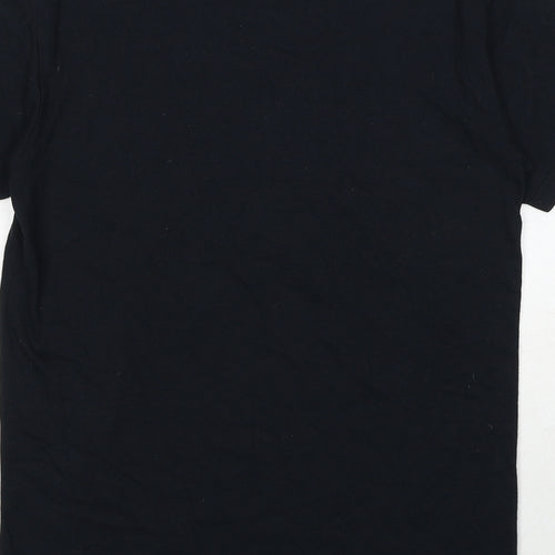 Portland Sear Mens Black Polyester T-Shirt Size S Round Neck