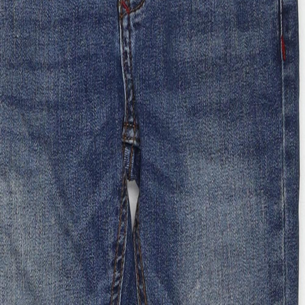 Zara Boys Blue Cotton Straight Jeans Size 7 Years Regular Button
