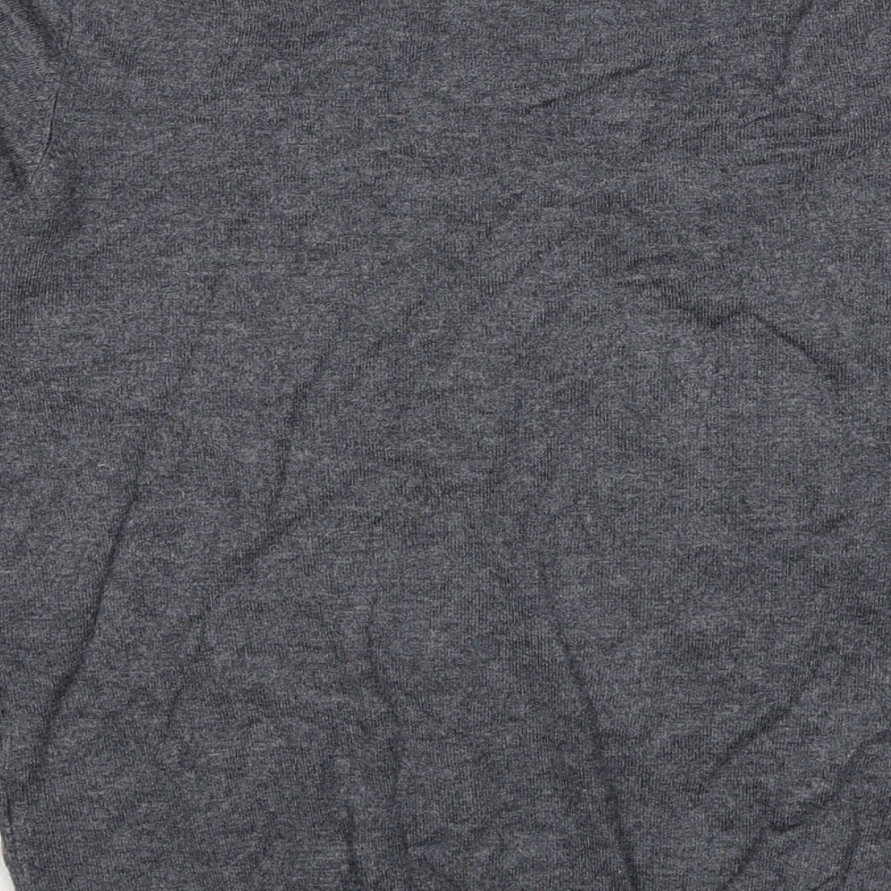 Marks and Spencer Womens Grey Scoop Neck Viscose Pullover Jumper Size 12