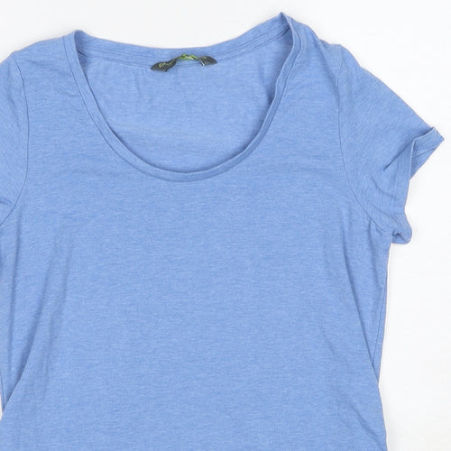 Blooming Marvellous Womens Blue Polyacrylate Fibre Basic T-Shirt Size S Scoop Neck - Ruched