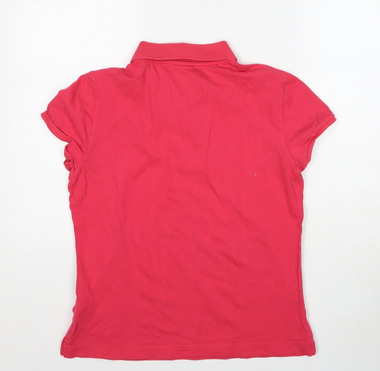 adidas Boys Pink Cotton Pullover Polo Size 16 Years Collared Pullover