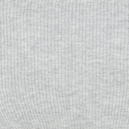 Topshop Womens Grey Round Neck Acrylic Pullover Jumper Size S