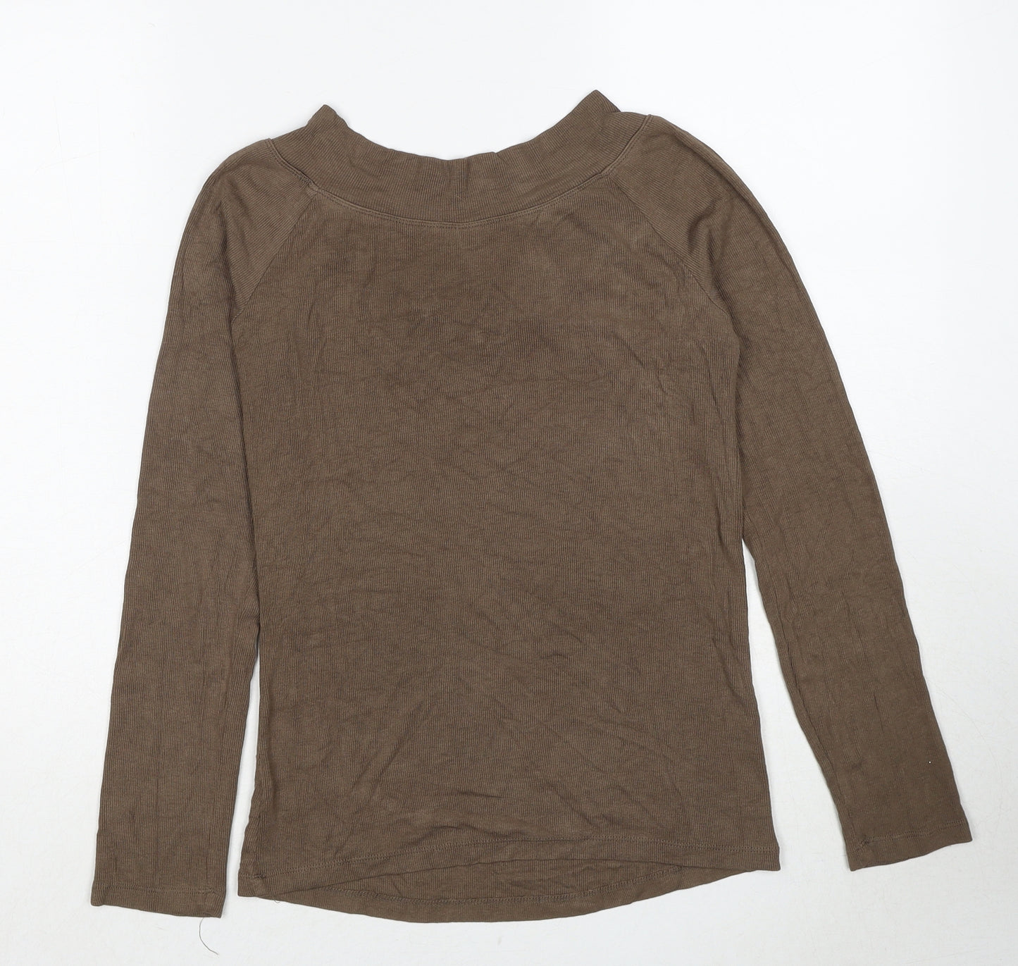 Moxie Womens Brown V-Neck Polyester Pullover Jumper Size M