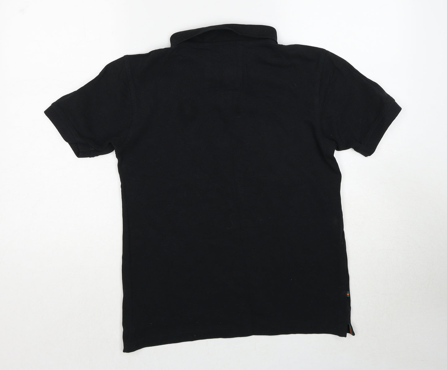 Luke Boys Black Cotton Pullover Polo Size 14-15 Years Collared Pullover