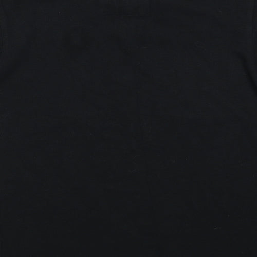 Luke Boys Black Cotton Pullover Polo Size 14-15 Years Collared Pullover
