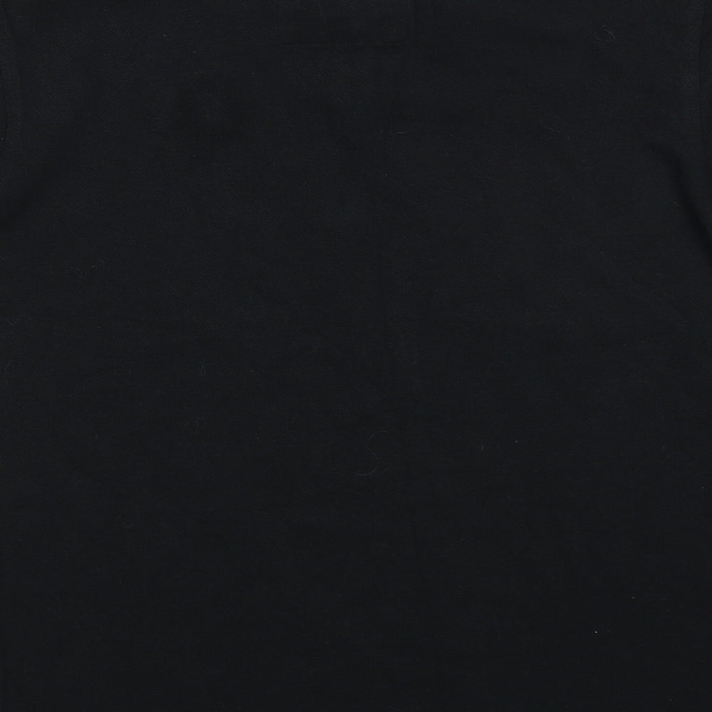 Luke Boys Black Cotton Pullover Polo Size 14-15 Years Collared Pullover