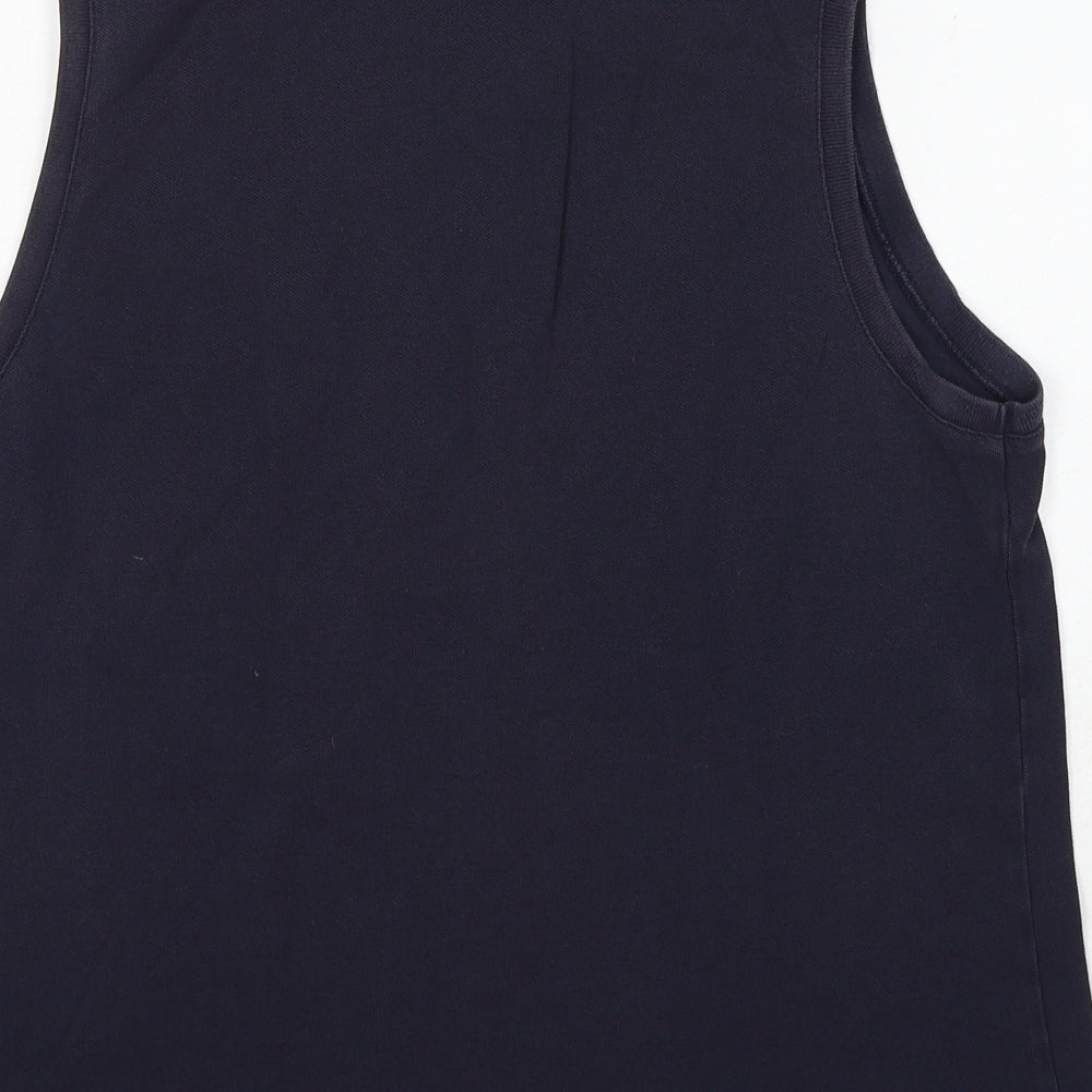 Lands' End Womens Blue Cotton Basic Polo Size 14 Collared - Size 14-16