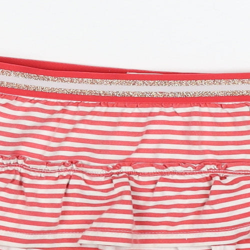 Boden Girls Red Striped Cotton Skater Skirt Size 9-10 Years Regular Pull On