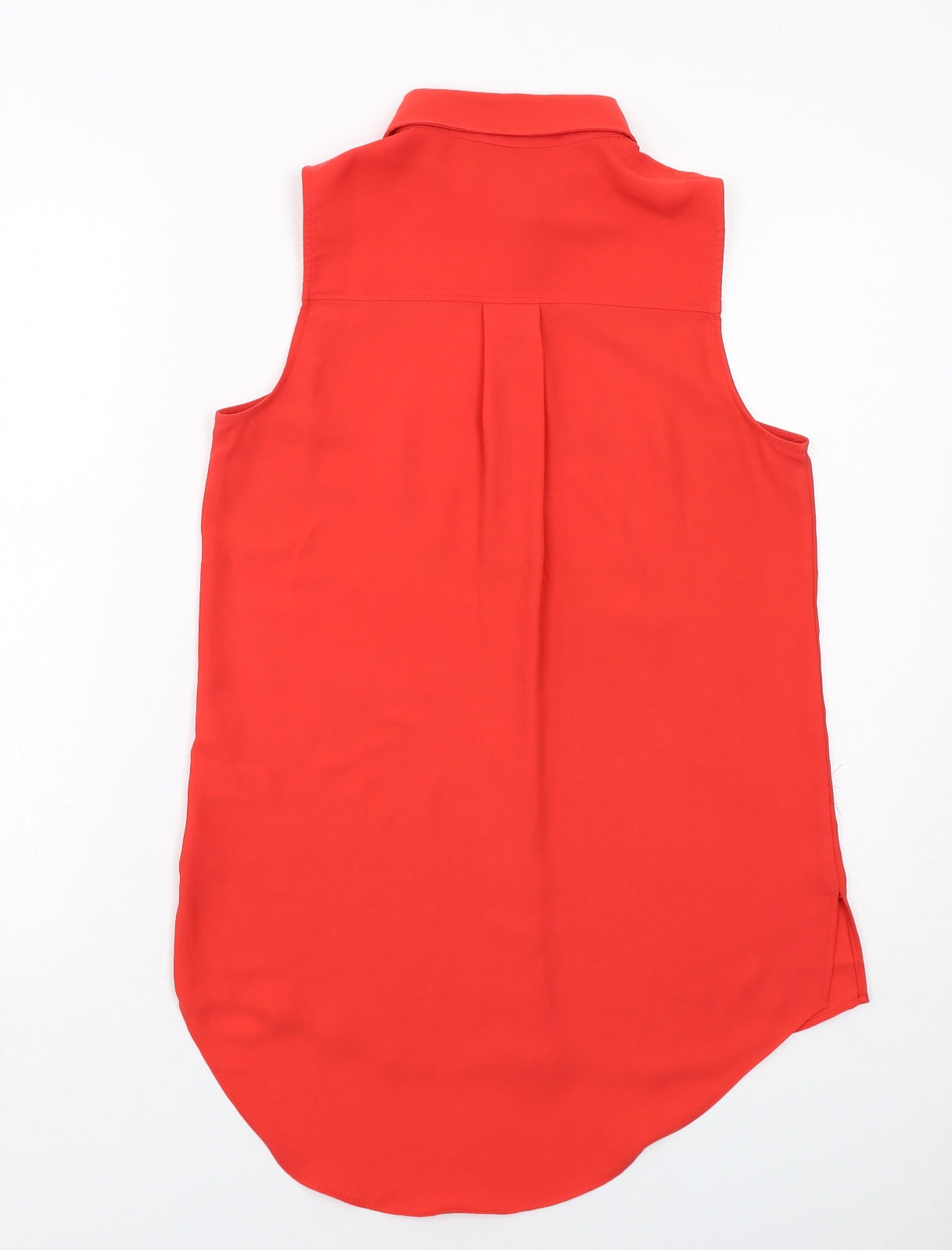 Rachel Zoe Womens Red Polyester Basic Button-Up Size XS Collared
