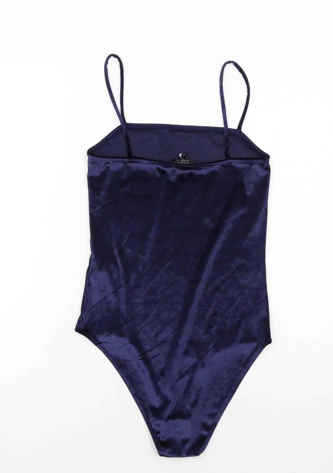 Topshop Womens Blue Polyester Bodysuit One-Piece Size 10 Snap