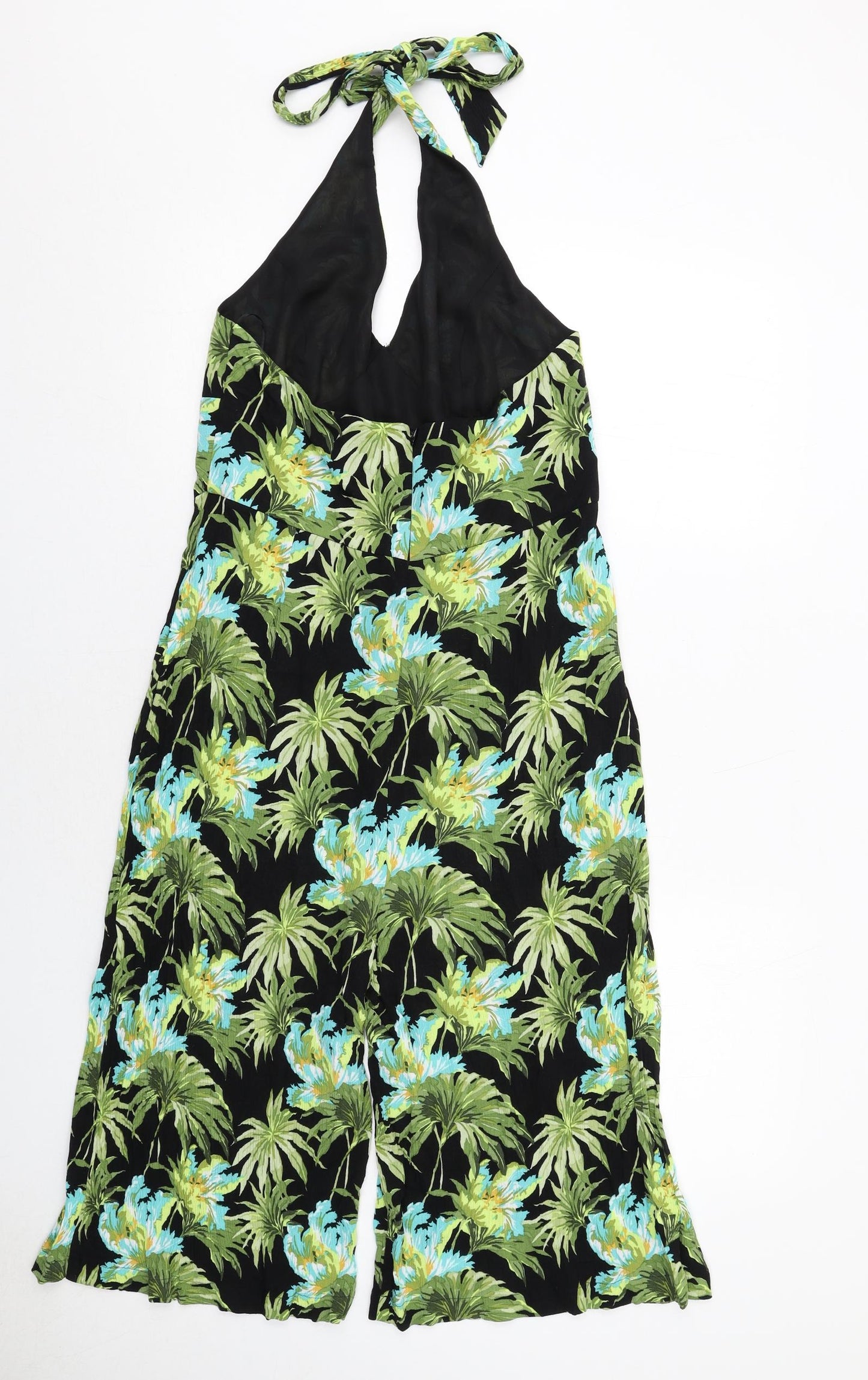 Topshop Womens Multicoloured Geometric Viscose Jumpsuit One-Piece Size 14 Zip