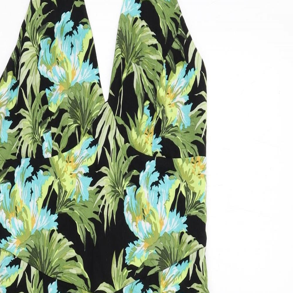 Topshop Womens Multicoloured Geometric Viscose Jumpsuit One-Piece Size 14 Zip