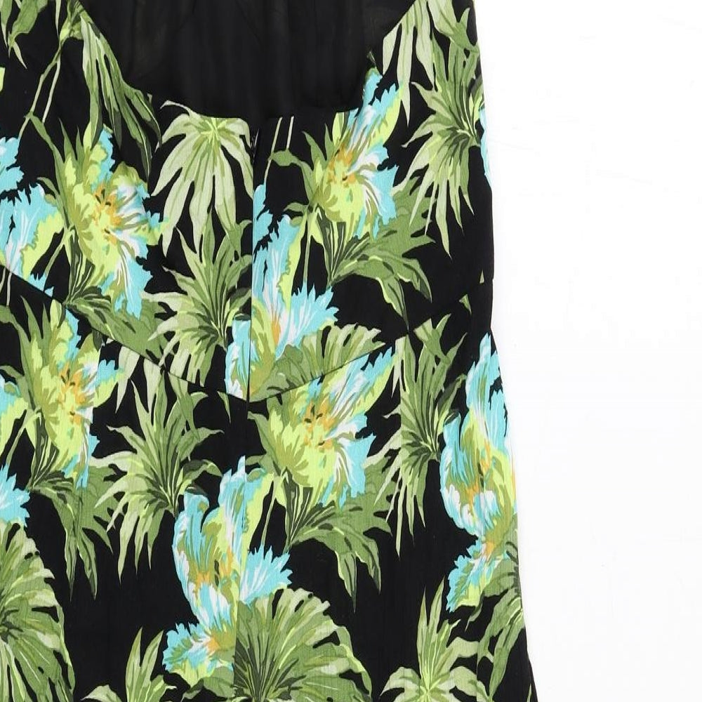 Topshop Womens Multicoloured Geometric Viscose Jumpsuit One-Piece Size 14 Zip