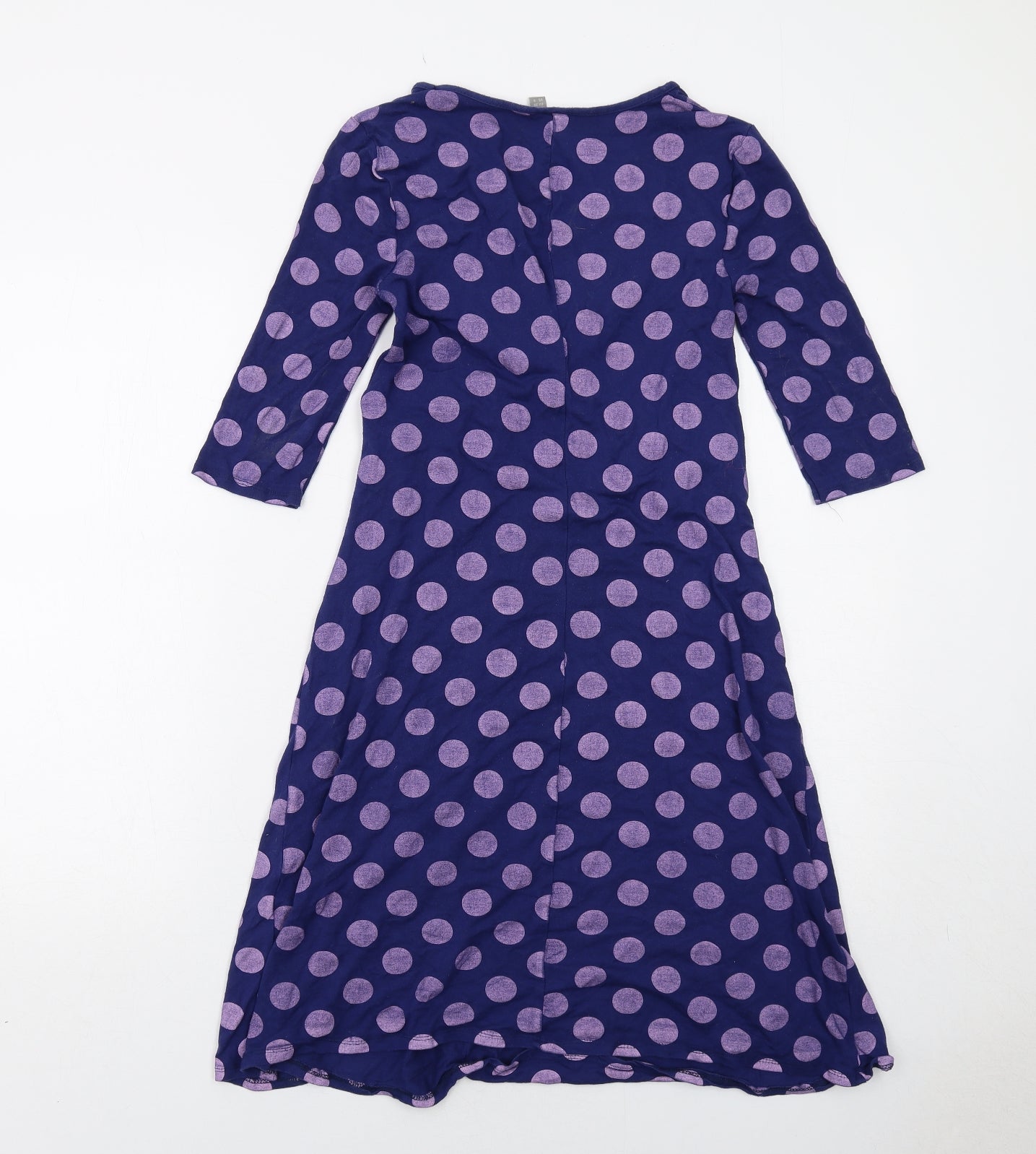 ASOS Womens Purple Polka Dot Viscose Trapeze & Swing Size 10 V-Neck Pullover