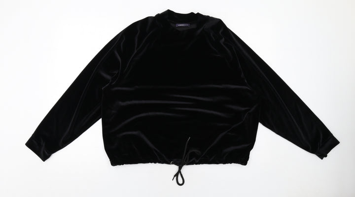 Marks and Spencer Womens Black Polyester Pullover Sweatshirt Size L Pullover