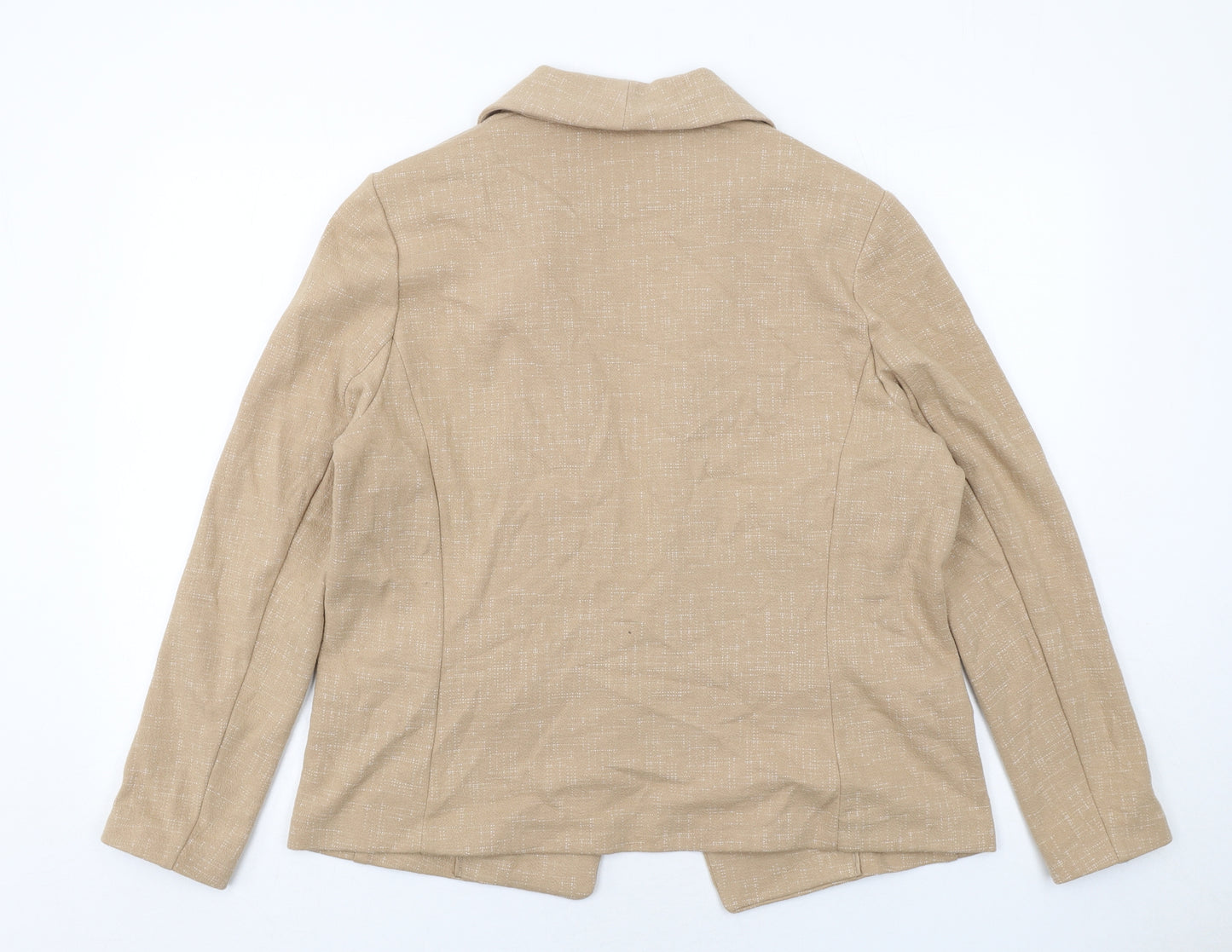 Marks and Spencer Womens Beige Geometric Jacket Blazer Size 18