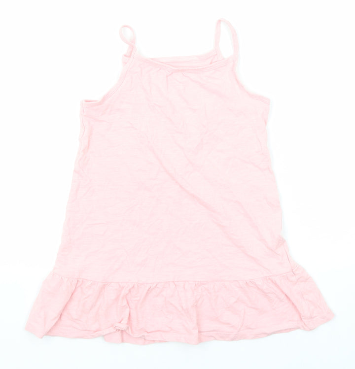 H&M Girls Pink Cotton Camisole Tank Size 4-5 Years Round Neck Pullover