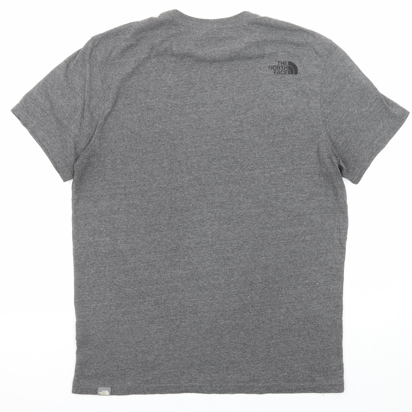 The North Face Mens Grey Cotton T-Shirt Size M Round Neck