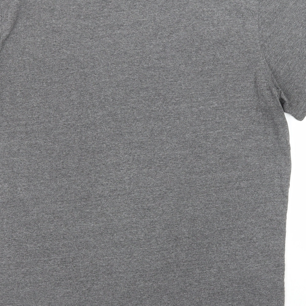 The North Face Mens Grey Cotton T-Shirt Size M Round Neck