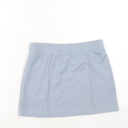 H&M Womens Blue Polyester Mini Skirt Size 10
