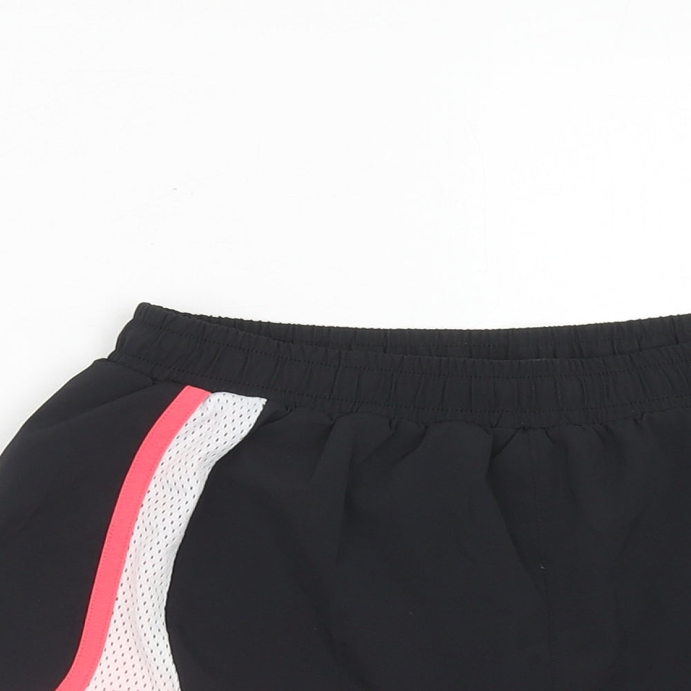 FOREVER 21 Womens Black Colourblock Polyester Athletic Shorts Size M Regular