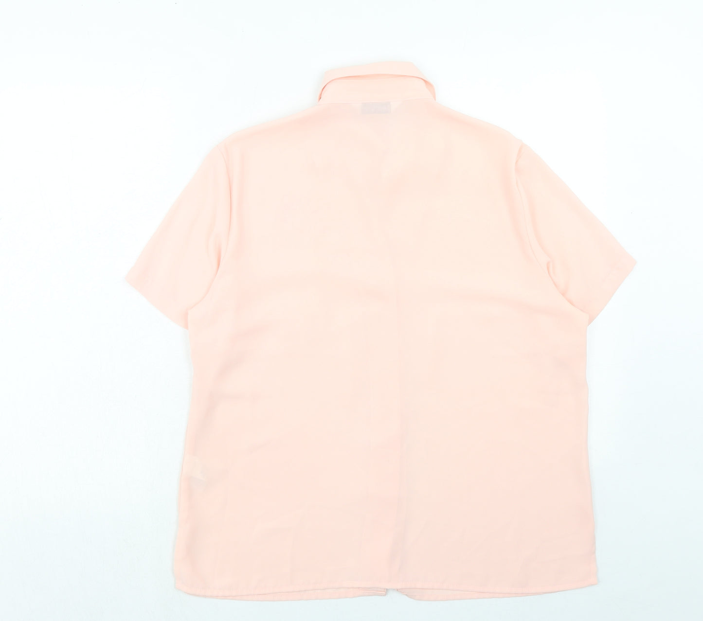 Bonmarché Womens Pink Polyester Basic Button-Up Size 16 Collared