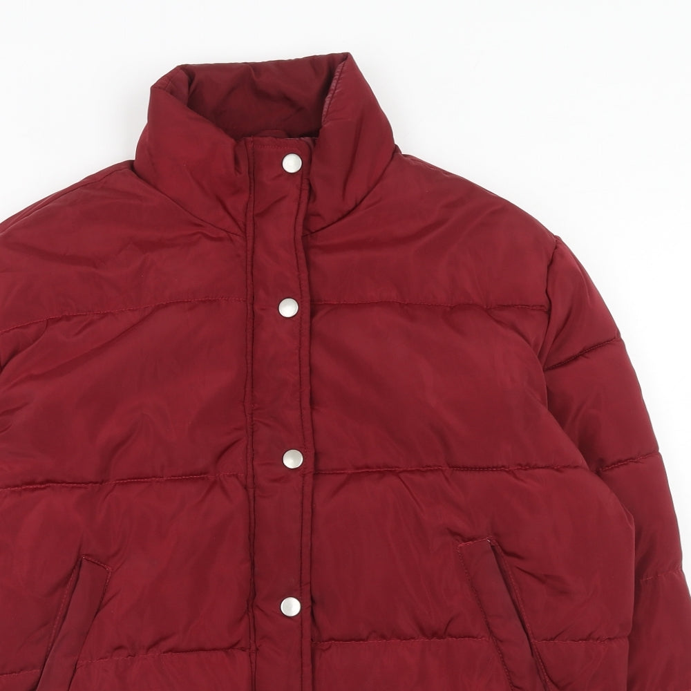 CI SONO Womens Red Puffer Jacket Coatigan Size XL Zip
